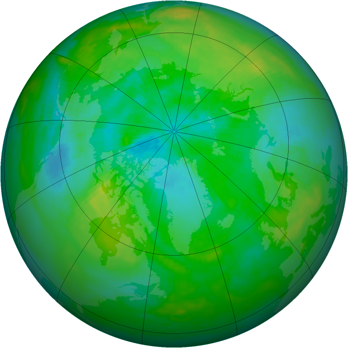 Arctic ozone map for 27 August 1979